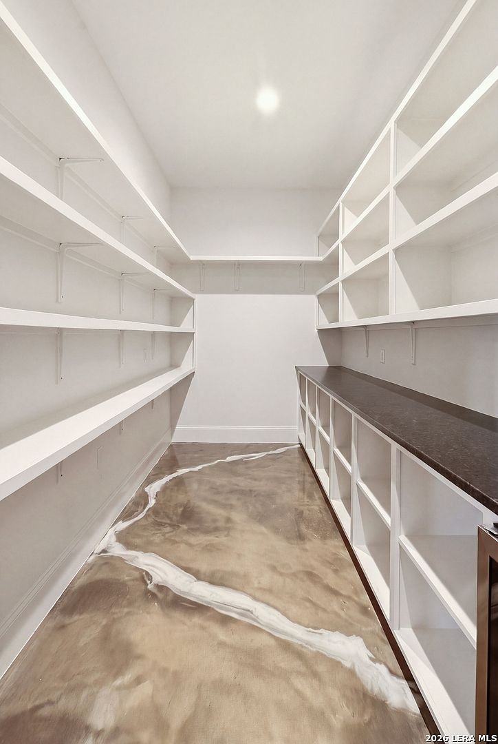 Walk-in pantry shelving