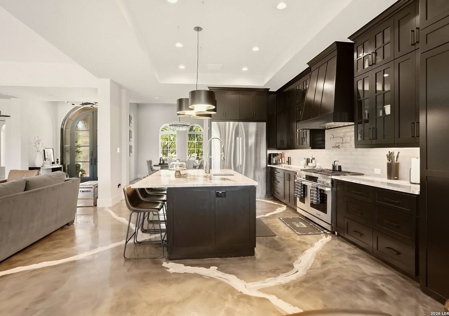 Kitchen island view