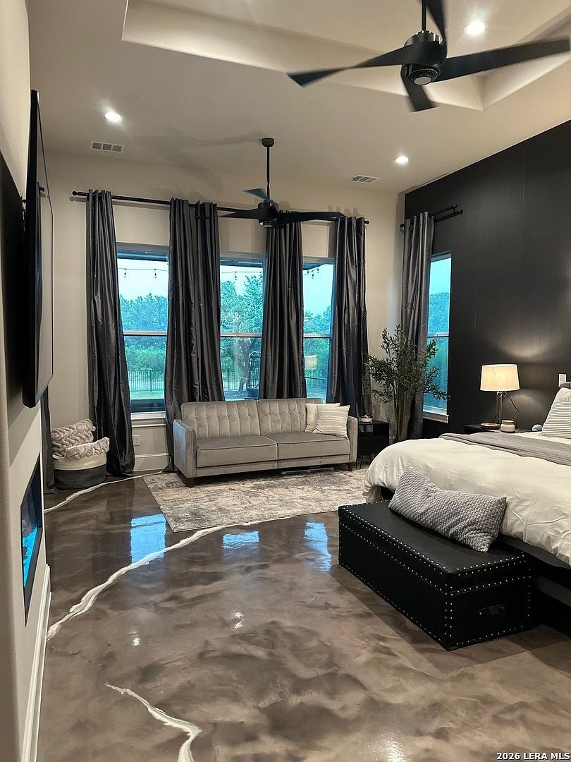 Primary bedroom and view